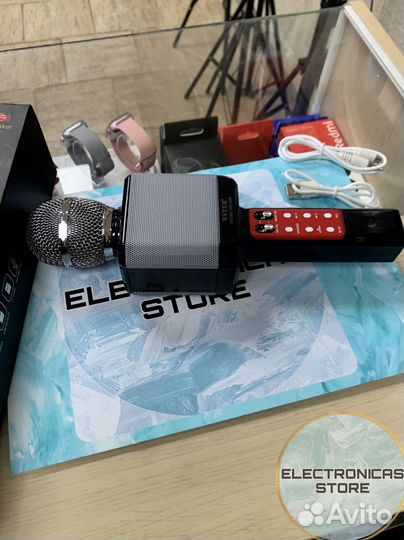 Микрофон с Динамиком WS 1828 Портативный Shining