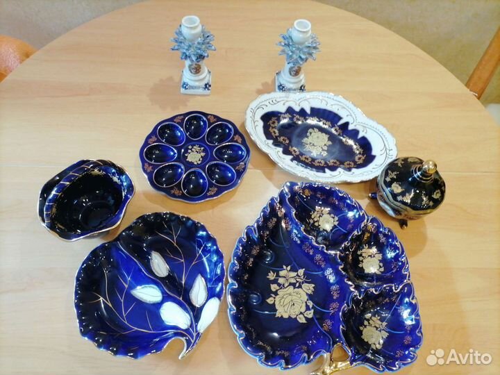 Чешский фарфор кобальт