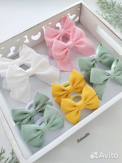 Бантики вельветовые