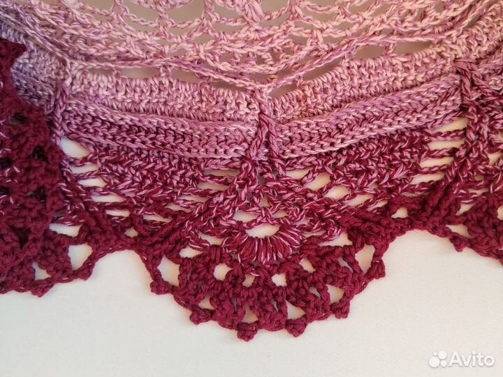 Новая дизайнерская полукруглая шаль ручная работа