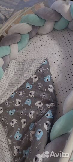 Косички, бортики, постельное бельё в кроватку