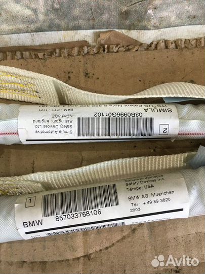 Головные боковые подушки безопасности BMW 5 E60
