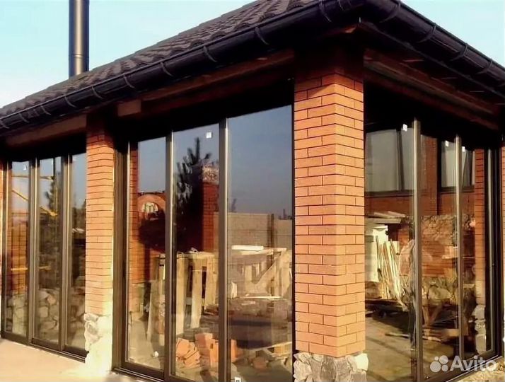 Остекление теплое для террас, веранд, беседок