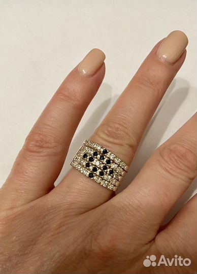 Комплект - серебряные кольцо и кулон - сердце