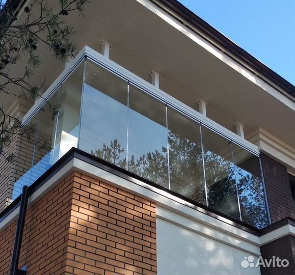 Безрамное остекление террас