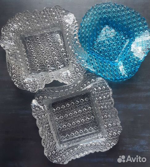 Винтажные вазы. Цветное / Бесцветное стекло