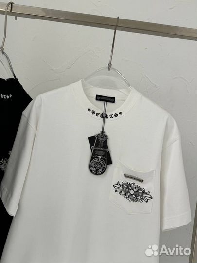 Chrome hearts футболка оверсайз (топ 2024)