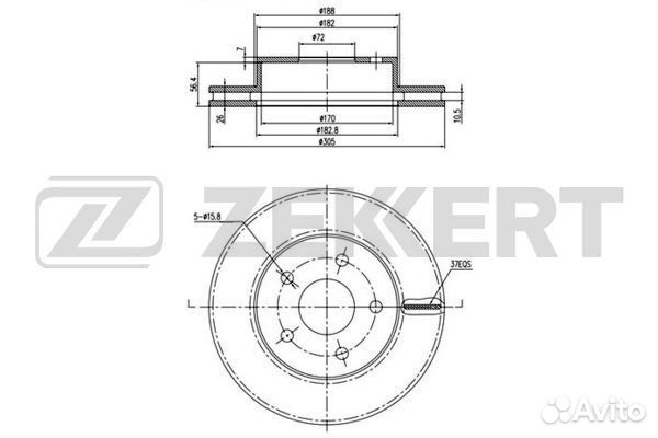 Диск тормозной передний Jeep Grand Cherokee WJ