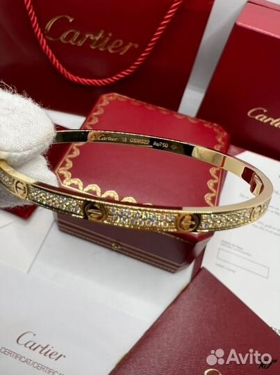 Браслет Cartier Love с природным брил