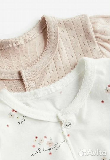 Песочники комплект hm 56/62 новые для девочки