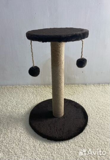 Когтеточка для котика с круглой лежанкой