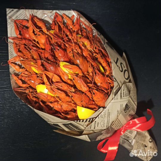 Съедобные букеты из раков