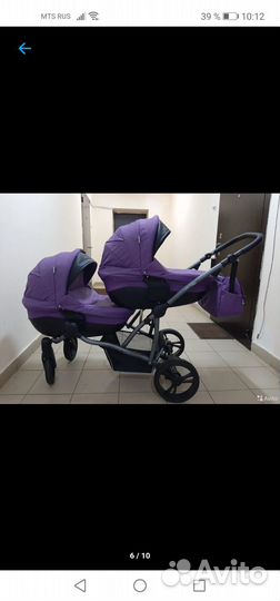 Коляска для двойни или погодок bebetto 42