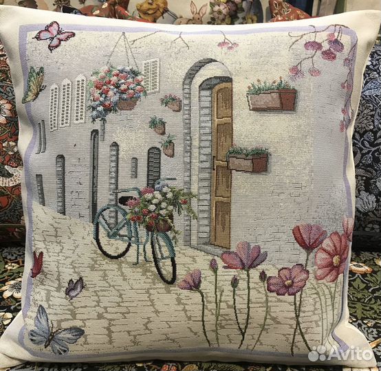 Наволочки декоративные гобеленовые Париж Санторини