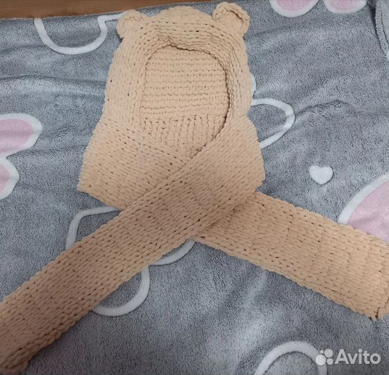 Шапка из alize puffy fine на заказ