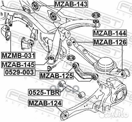 Болт эксцентрик mazda CX-9 TB 07-13 0529-003 Fe