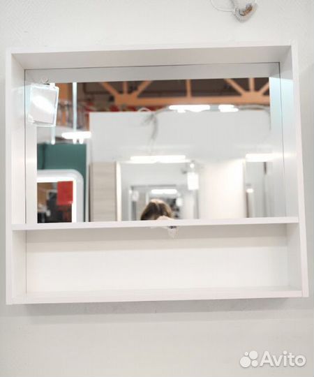 Зеркало Венеция Слим 80 белый матовый