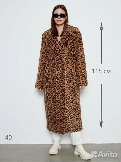 Шуба женская искуственная леопардовая