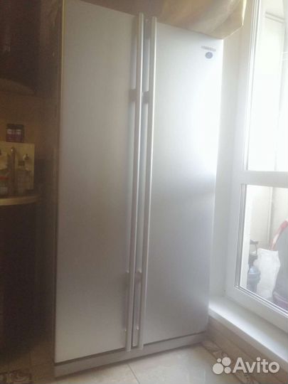 Холодильник side by side samsung серый