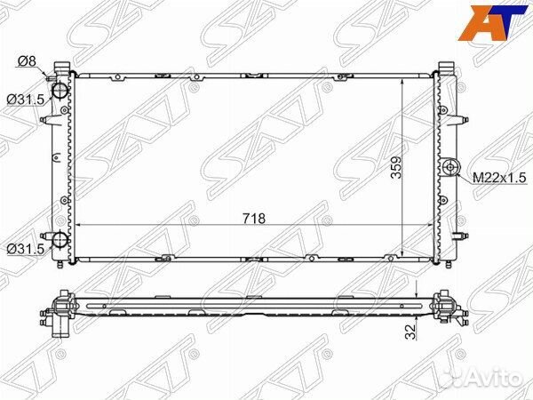 Радиатор volkswagen transporter, VW transporter T4