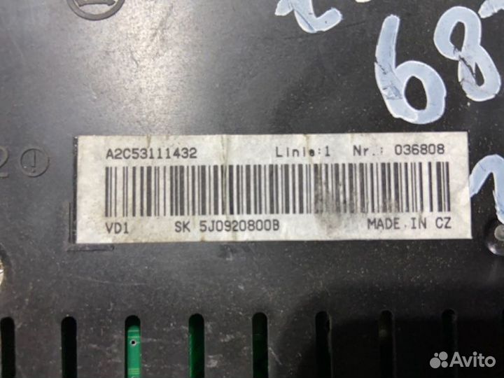 Панель приборов skoda fabia