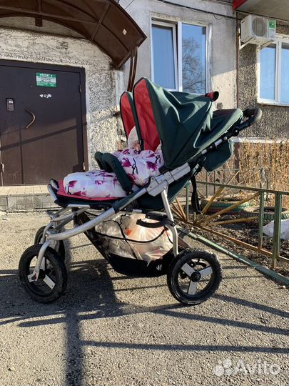 Коляска 2 в 1 для двойни bumbleride indie twin