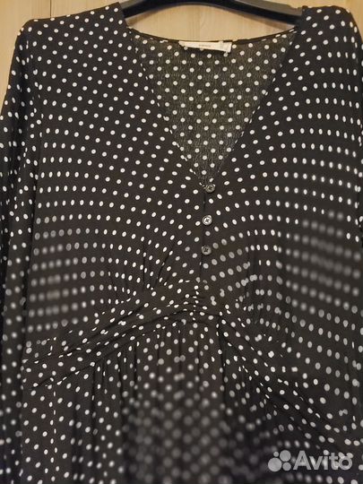 Платье из вискозы в горошек Mango размер L