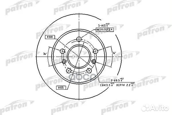 Диск тормозной задн renault: laguna 93-01, lagu