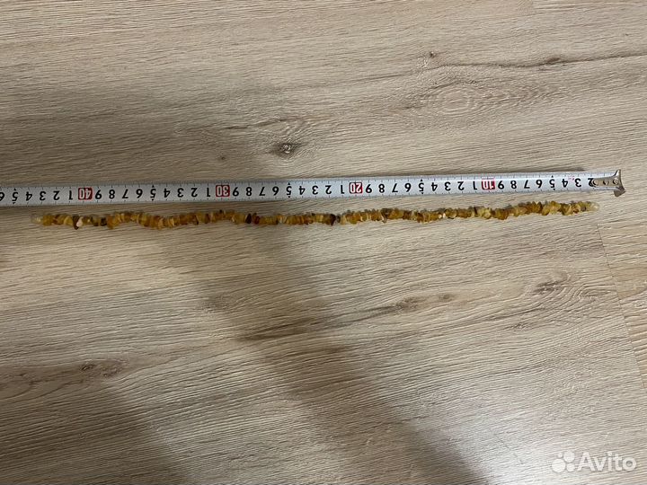 Бусы янтарь необработанный
