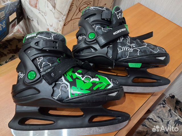 Коньки ледовые раздвижные размер 31-36