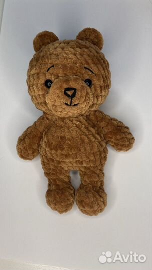 Вязанный мишка. Амигуруми мишка. Плюшевый мишка