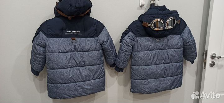 Зимняя куртка для мальчика gulliver 116 с очками