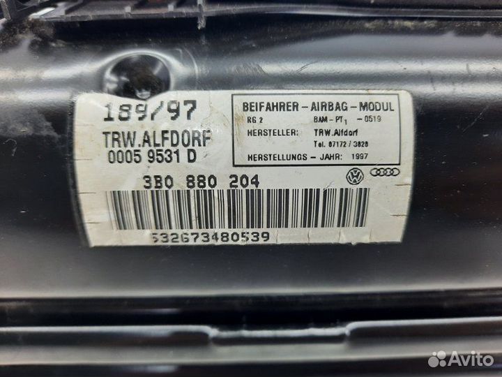 Комплект безопасности Volkswagen Passat B5 1.8 ADR