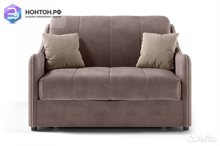 Диван аккордеон Эско коричневый / бежевый