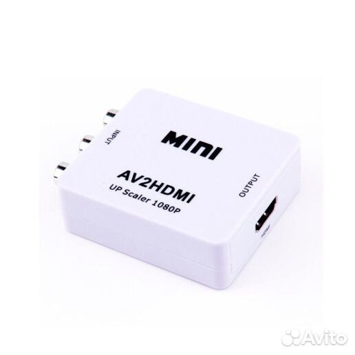 Переходник 3RCA (AV/тюльпаны) на hdmi с USB