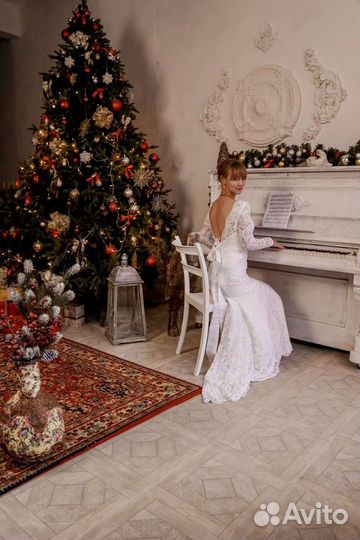 Свадебное платье 42-44 бу