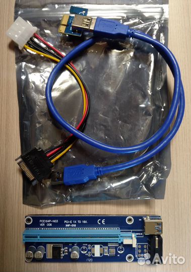 Райзер pci-e 1x to 16x. ver. 006
