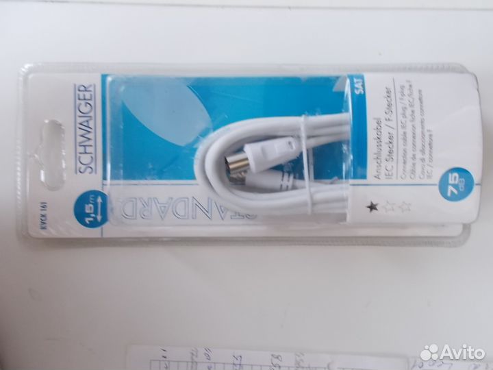 Кабель подключения тв сигнала, антенны тв,укв