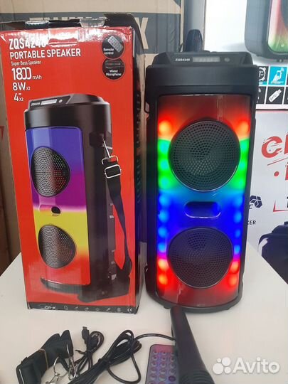 Портативная блютуз колонка с микрофоном, новая