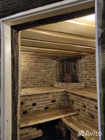 Баня семейная на дровах с тёплый бассейном