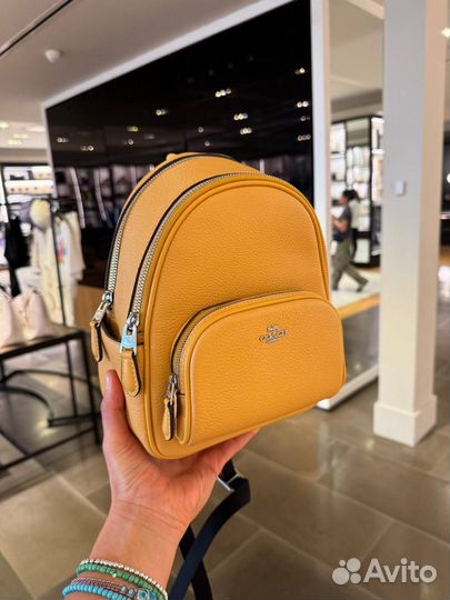 Женская сумка рюкзак из натуральной кожи Coach