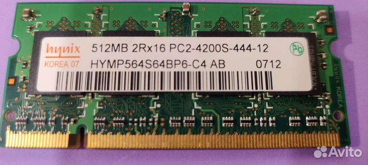 512MB 2Rx16 PC2-4200S-444-12-A3