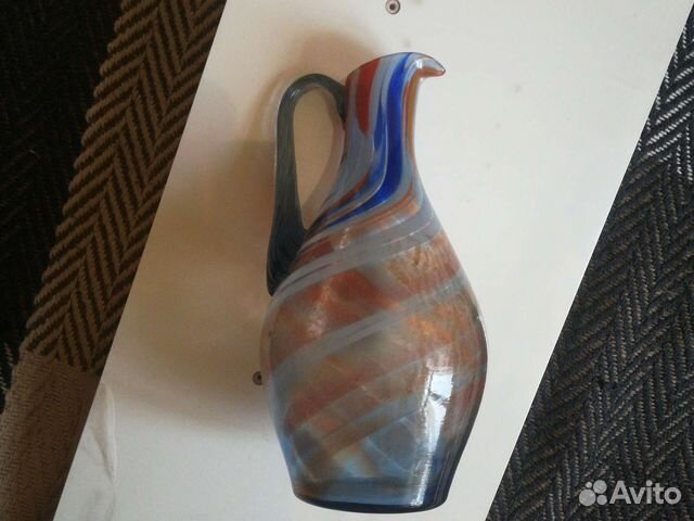 Кувшин для вина цветное стекло СССР