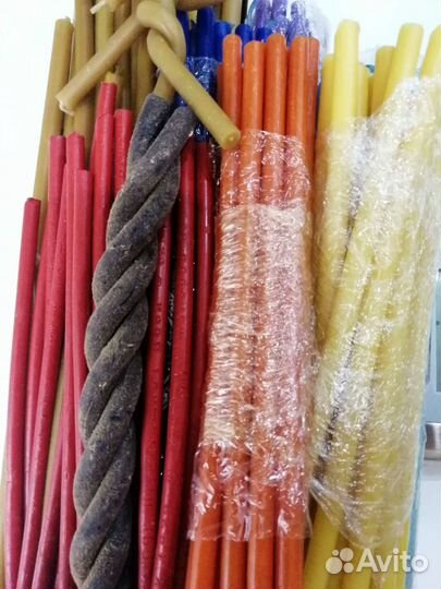 Свечи разноцветные, воск натуральный