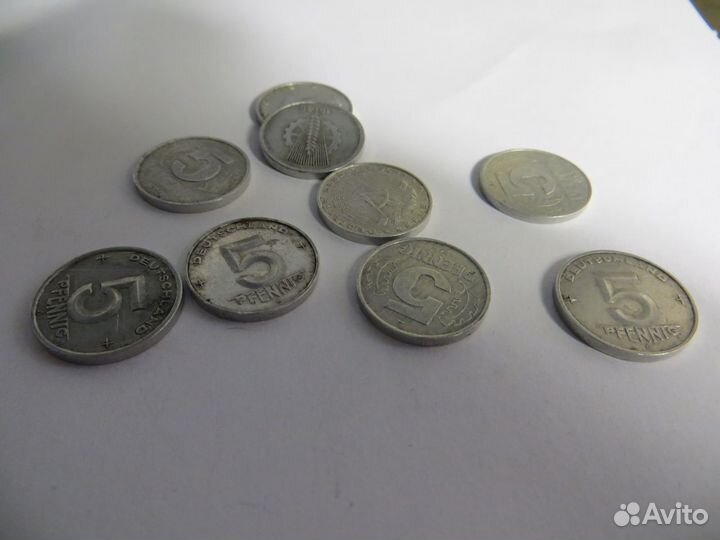 Монеты и боны ГДР и фрг