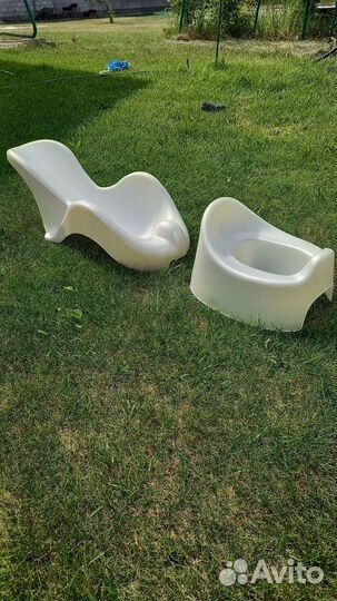 Шезлонг для купания детский + горшок