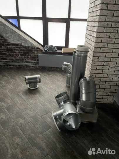 Трубы для дымохода оцинкованные разных диаметров