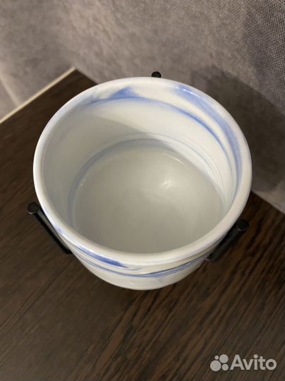 Кашпо для суккулентов керамика на подставке