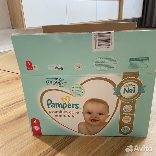 Памперсы подгузники Pampers Premium Care 4, 82 шт