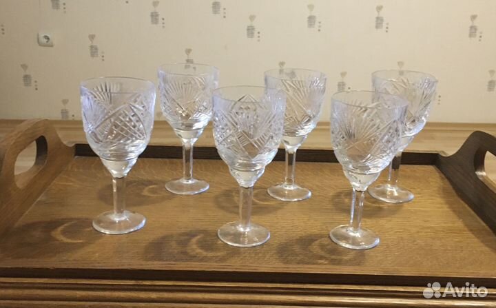 Фужеры хрустальные СССР 6 шт
